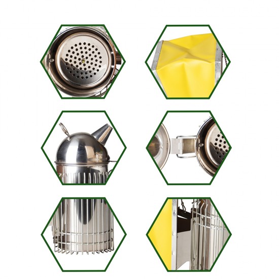 Bigger Capacity Stainless Steel Honey Bee Beekeeping Bee Smoker with Bellow