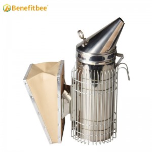 Stainless Steel Beekeeping Smoker with Protective Shield Durable Beehive Smoke Tool for Apiaries Outdoor Use Beekeeping Supplies