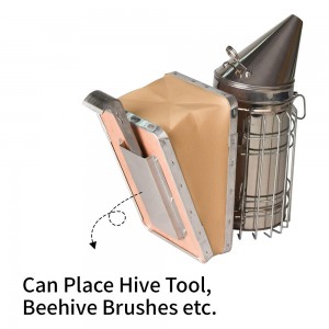Hive Tools Stainless Steel Benefitbee Honey Keeper Bee Hive Smoker Leather Bee Smoker