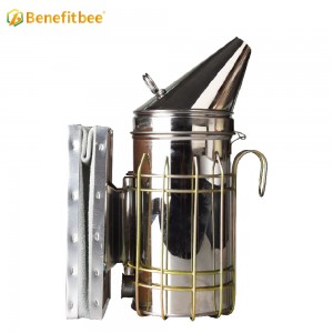Stainless Steel Bee Hive Smoker with Heat Shield, Beekeeping Equipment,Beekeeping Supplie for Beekeeper