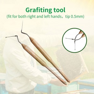 2 Pieces Beekeeping Grafting Tool Beekeeping Grafting Needle Beekeeping Moving Needle Tool Stainless Steel Queen Moving Needle Queen Bee Grafting Tool