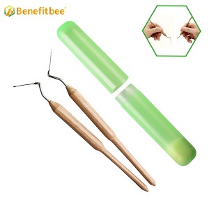 2 Pieces Beekeeping Grafting Tool Beekeeping Grafting Needle Beekeeping Moving Needle Tool Stainless Steel Queen Moving Needle Queen Bee Grafting Tool