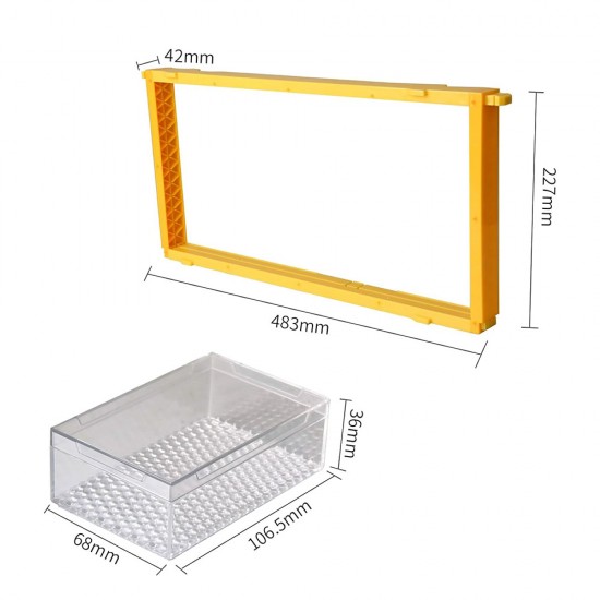 Beekeeping Supplies Bee Frames Bee Foundations Box 2 Pack Honey Comb Frames with 16 PCS Honeycomb Cassettes