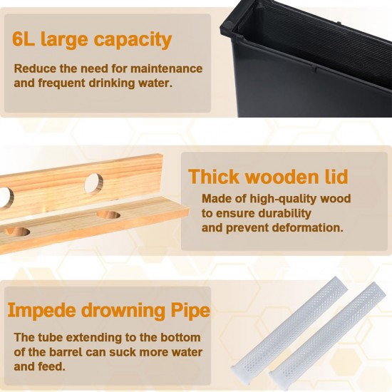 Bee Pro Feeder Beehive Frame Feeder Deep Frame Water Feeder for Beekeeping Bee Feeding Tools