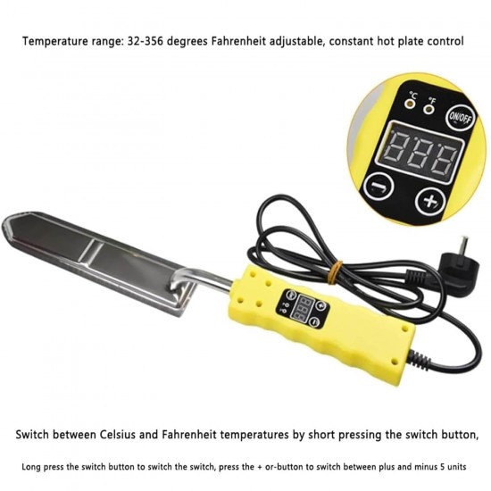 Honey Uncapping Knife, Electric Honey Extractor, Portable Stainless Steel Uncapping Knife, 0-180℃ Adjustable Temperature for Apiary, Beekeeper