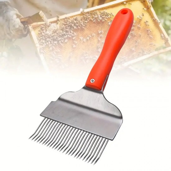 Stainless steel honey comb uncapping fork rubber handle Bee supply Beekeeping Tool