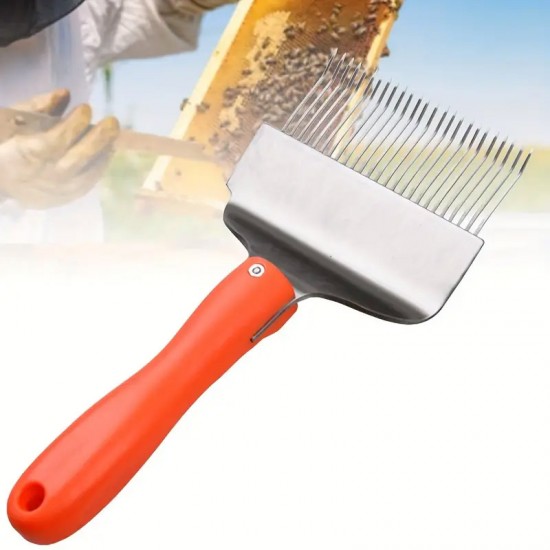 Stainless steel honey comb uncapping fork rubber handle Bee supply Beekeeping Tool