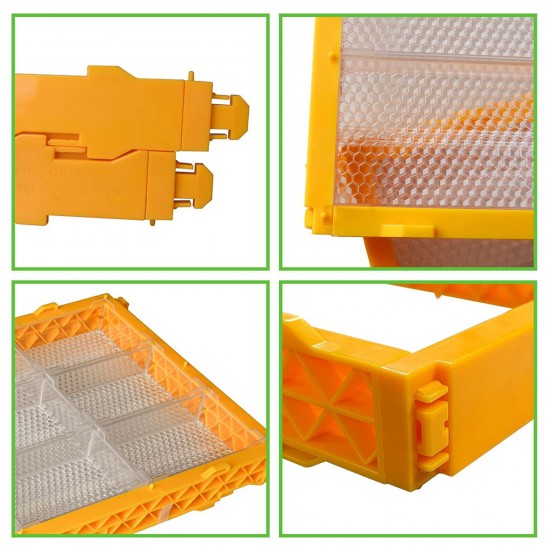 Beekeeping Supplies Bee Frames Bee Foundations Box 2 Pack Honey Comb Frames with 16 PCS Honeycomb Cassettes