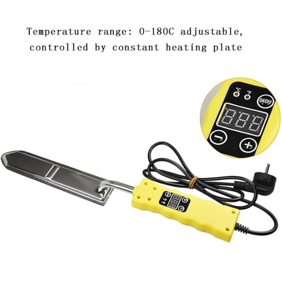 Honey Uncapping Knife, Electric Honey Extractor, Portable Stainless Steel Uncapping Knife, 0-180℃ Adjustable Temperature for Apiary, Beekeeper