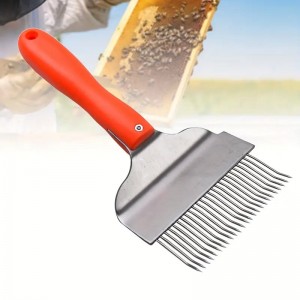 Stainless steel honey comb uncapping fork rubber handle Bee supply Beekeeping Tool