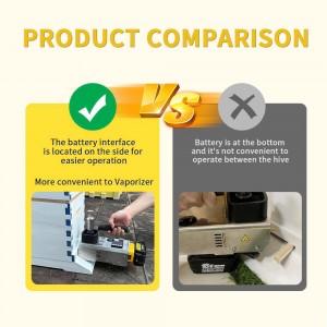 Wireless OA Vaporizer 18V Battery Oxalic Acid Sublimator and Vaporizers Powered Cordless Oxalic Acid Vaporizer Beekeeping Hive Varroa Mite Eliminator Pro