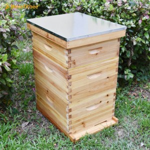 Beekeeping Hives Complete 10-Frame Beehive Kit – Wax-Coated Fir Wood Apicultura Bee Box Beehive Kit