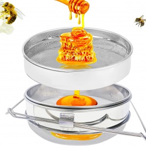 Agricultural beekeeping harvesting honey tools Stainless steel double strainer