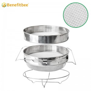Honey Strainer Stainless Steel Honey Filter Double Sieve Honey Debris Strainer Honey Extractor Equipment